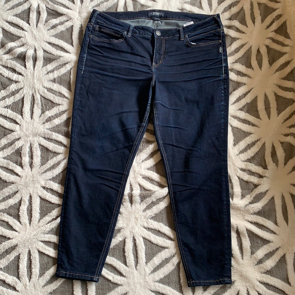 Silver Jeans AIKO ankle skinny jeans size 16